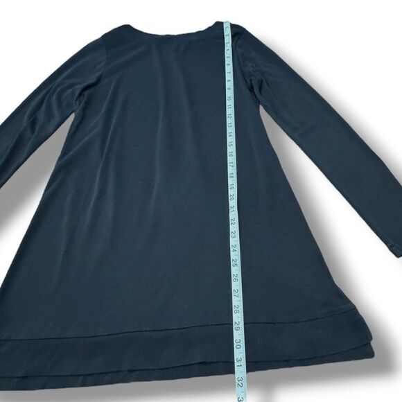 J.Jill Perfect Pima Long Sleeve Tunic Black Tall Casual Boat Neck Women’s Sz MT - Picture 5 of 10